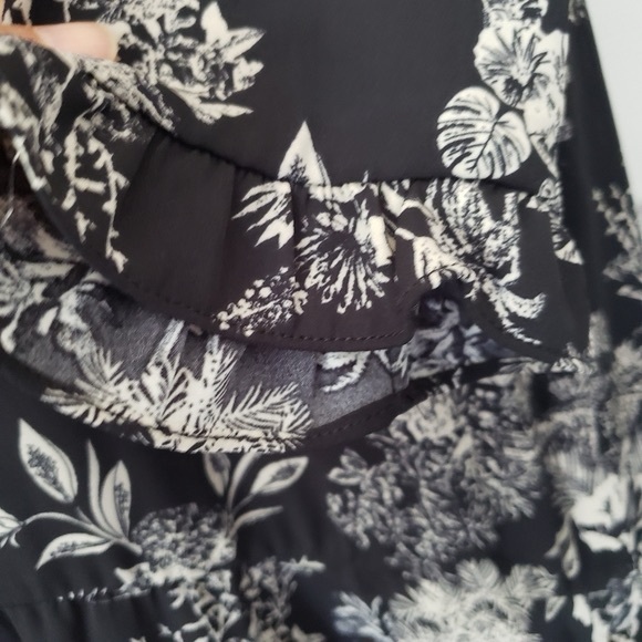 RW & Co Floral Printed Long Sleeve Midi Dress Sz 4 NWT - Picture 5 of 12